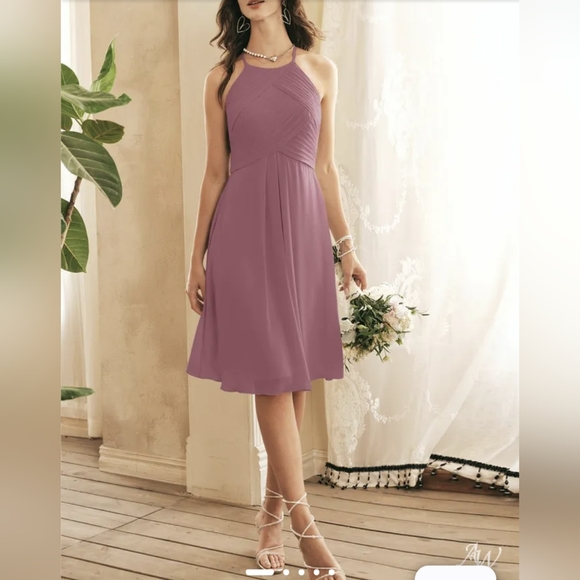 David's Bridal Dresses & Skirts - AW Bridal Becky Bridesmaid Prom Wedding Guest Midi Date Dress,10, Rose